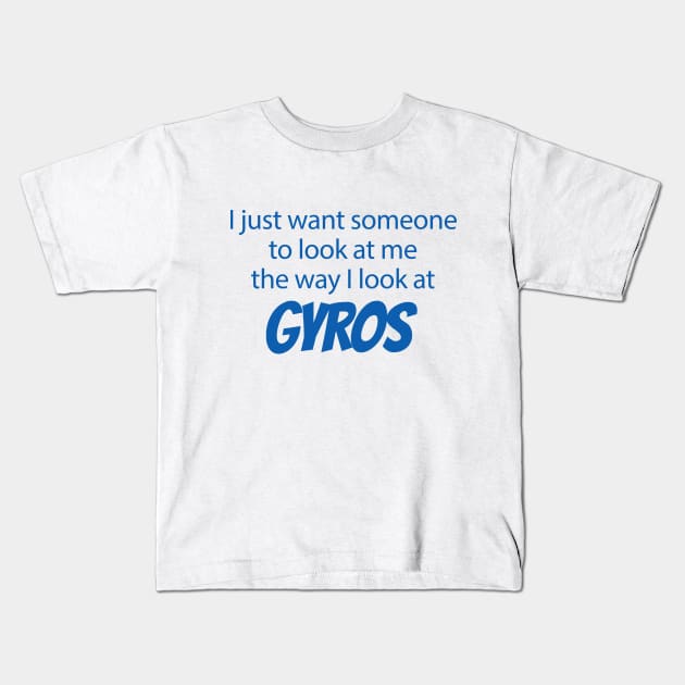 Gyros Kids T-Shirt by greekcorner